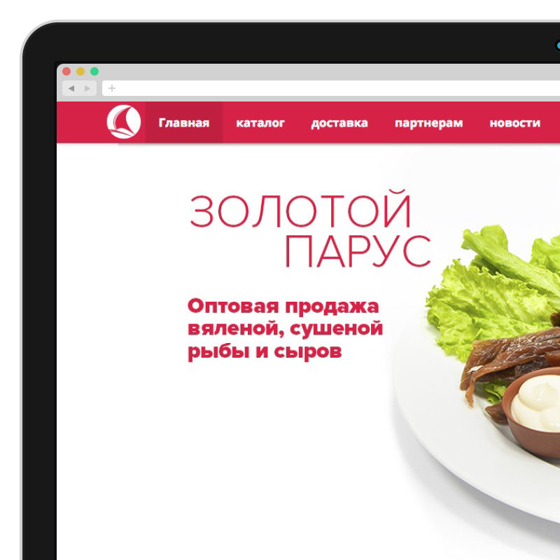Website and leaflet creation for the "Zolotoi Parus" company
